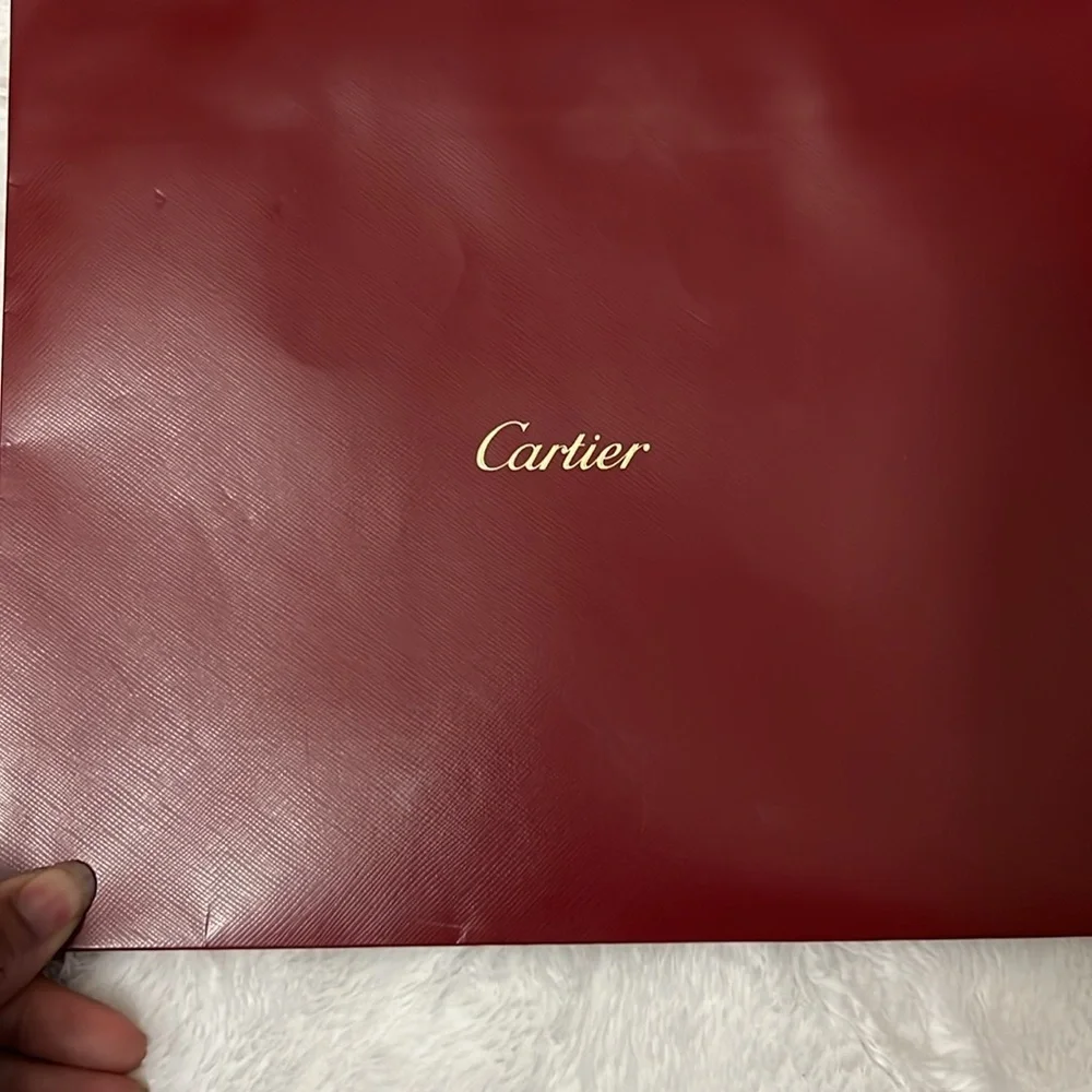 Cartier Authentic Red With Gold Gift Shopping Paper Bag